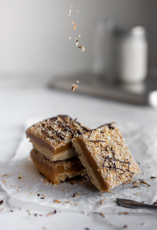 Vegan Gluten Free Samoa Bar